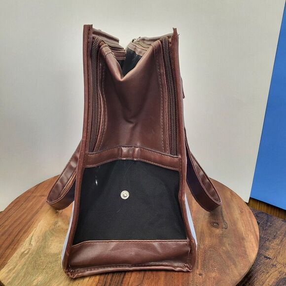 Bow-Wow Pet Carrier Large 15” x 12” x 8” Pets Up to 22lbs Blue Corduroy Unused - Picture 13 of 16